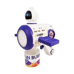 تفنگ اسباب بازی حباب ساز شارژی چراغ دار طرح سفینه فضایی مدل Bubble Gun 8109_اسباب بازی