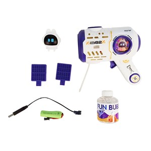 تفنگ اسباب بازی حباب ساز شارژی چراغ دار طرح سفینه فضایی مدل Bubble Gun 8109_اسباب بازی
