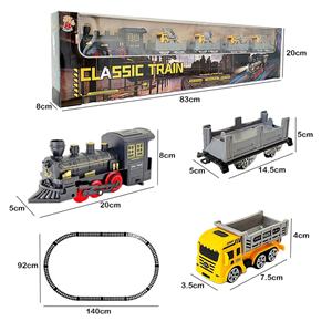 قطار اسباب بازی دودزا با ماشینهای راهسازی مدل 5518