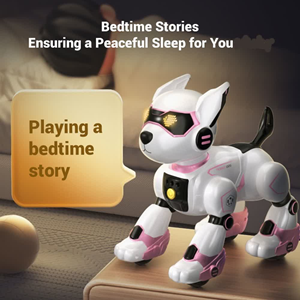 ربات سگ کنترلی رنگ سفید صورتی مدل 3010