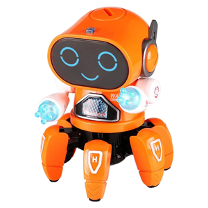 ربات خرچنگی موزیکال و رقصنده رنگ نارنجی مدل 142