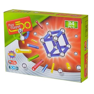 اسباب بازی مگنت مغناطیسی مدل 34 تکه PLAY MAGNET_اسباب بازی