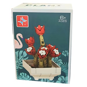 لگو گلدان گل شکوفه های قرمز مدل 5252