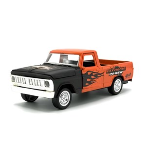 اسباب بازی ماشین فلزی وانت رنگ نارنجی