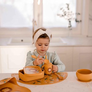 قاشق و چنگال سیلیکونی طرح شیر ساسی Sassi