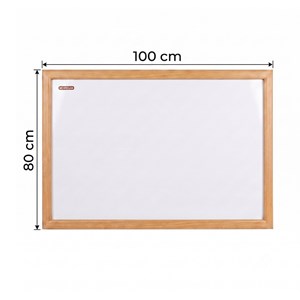 تخته وایت برد شیشه ای معمولی 80*100 سانتی با فریم MDF