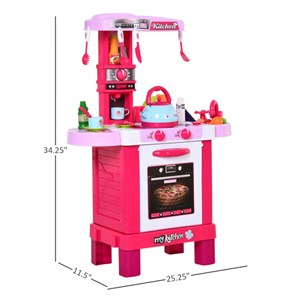 اسباب بازی ست آشپزخانه دخترانه صورتی 42 پارچه برند ژیونگ چنگ مدلKIDS COOK LITTLE CHEF XIONG CHENG 008939