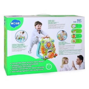 اسباب بازی موزیکال واکر کودک چند کاره هولی تویز مدل Hola Baby Walker and Activity Table 2107