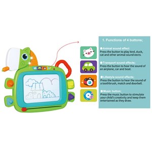 اسباب بازی تخته سفید مگنتی موزیکال و چراغدار هولی تویز مدل 3131 Hola Toys EastSun Magnetic Drawing Board