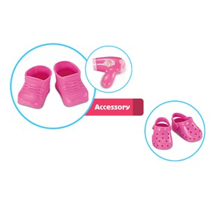 ست اسباب بازی عروسک وارم بیبی موزیکال پرتی هیر مدل Warm Baby Pretty Hair Doll Set - Multi Color