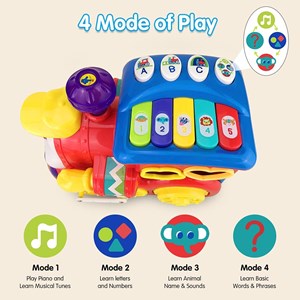 اسباب بازی موزیکال قطار میوه ای هولی تویز مدل 556 Hola Smart Q&A Musical Cartoon Train