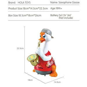 اسباب بازی غاز ساکسیفون زن موزیکال هولی تویز مدل 6111 Hola Toys Baby Toys Saxophone Goose