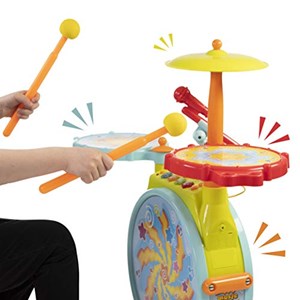 اسباب بازی موزیکال ست جاز و درام هولی تویز مدل 666 Hola Toys Dimple Electric Toy Drum Set for Kids