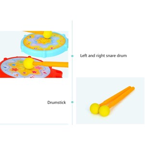 اسباب بازی موزیکال ست جاز و درام هولی تویز مدل 666 Hola Toys Dimple Electric Toy Drum Set for Kids