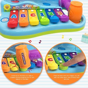 اسباب بازی موزیکال بلز و چکش هولي تويز مدل 856 Hola Toys Enlightening & Intellectual Xylophone