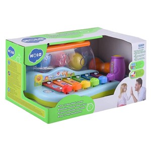 اسباب بازی موزیکال بلز و چکش هولي تويز مدل 856 Hola Toys Enlightening & Intellectual Xylophone