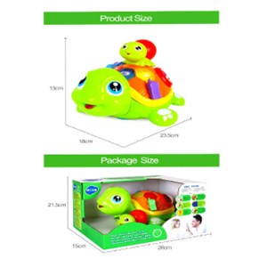 اسباب بازی موزیکال لاکپشت مادر و فرزند هولی تویز مدل 868 Hola Toys Parent-Child Tortoise Interactive Toy
