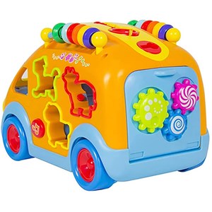 اسباب بازی موزیکال اتوبوس شادی هولی تویز مدل 988 Hola Toys Activity Shape Sorting Bus