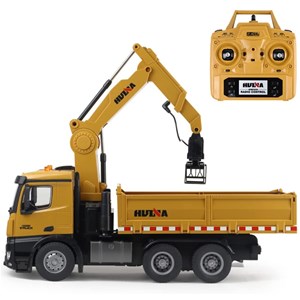 ماشین کنترلی شارژی کامیون حرفه ای هوینا مدل HUINA 1575 RC 1:14 Timber Grab Truck Dumpe_اسباب بازی