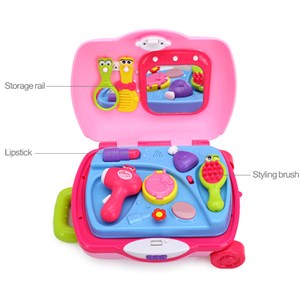 اسباب بازی موزیکال ست آرایشی چمدانی قابل حمل هولی تویز مدل 3109 Hola Toys Princess Suitcase