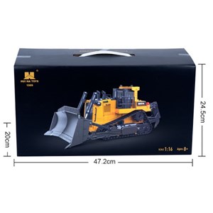  ماشین کنترلی شارژی بولدوزر حرفه ای هوینا مدل Huina Bulldozer 1569 1:16_اسباب بازی