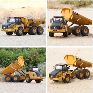  ماشین کنترلی شارژی کامیون کمپرسی حرفه ای هوینا مدل Huina Dump Truck 1568 1:24_اسباب بازی