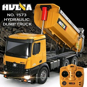 ماشین کنترلی شارژی کامیون راه سازی حرفه ای هوینا مدل Huina Dump Truck 1573 1:14_اسباب بازی