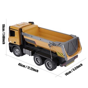  ماشین کنترلی شارژی کامیون راه سازی حرفه ای هوینا مدل Huina Dump Truck 1573 1:14_اسباب بازی