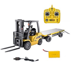 ماشین کنترلی شارژی لیفتراک سه کاره حرفه ای هوینا مدل Huina Trucks Rc 1576 1:10_اسباب بازی
