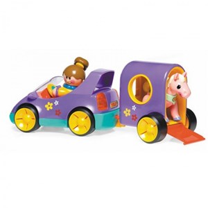 اسباب بازی ماشین یدک کش دختر تولو مدل 89911 Tolo Pony Trailer- Pastel Colours